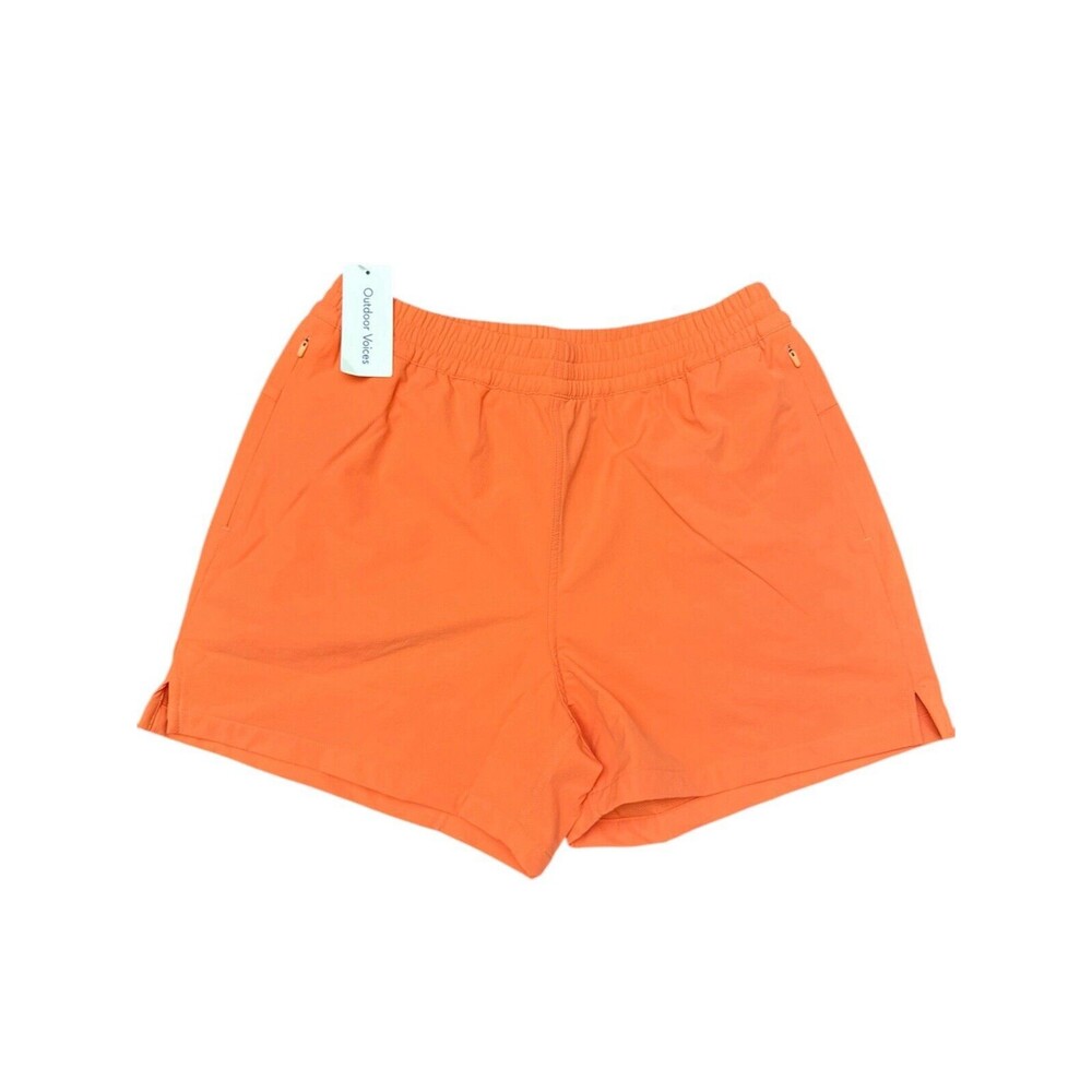 Outdoor Voices Women RECTREK 4” Hiking Shorts Sz Medium Color Camelia Orange New